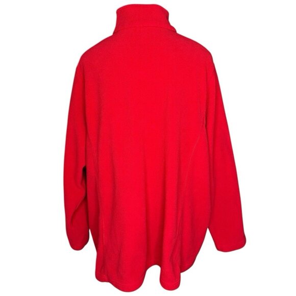 Lands' End Women's Red Athletic Quarter Zip Fleece Activewear Top 2XL/20-22W/C51 - Picture 4 of 15